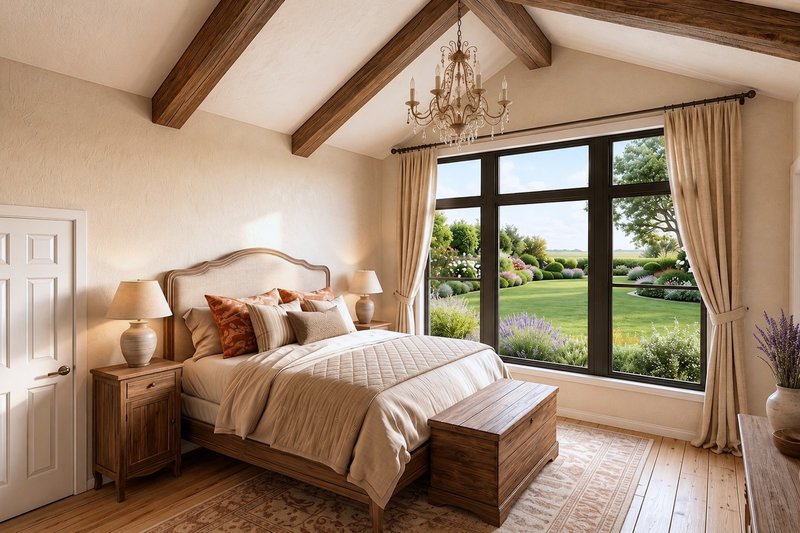 Architectural House Design - Interior - Master Bedroom for Farmhouse House Plan #1089-73 - 3 bed, 2.5 bath