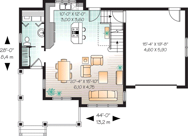 Dream House Plan - Southern Floor Plan - Main Floor Plan #23-625