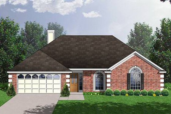 Exterior - Front Elevation for Traditional House Plan #40-401 - 3 bed, 2 bath