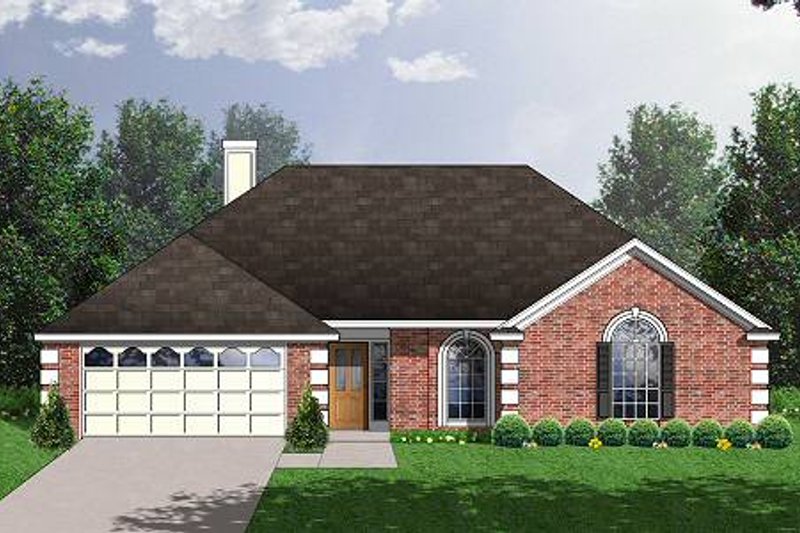 Traditional Style House Plan - 3 Beds 2 Baths 1681 Sq/Ft Plan #40-401