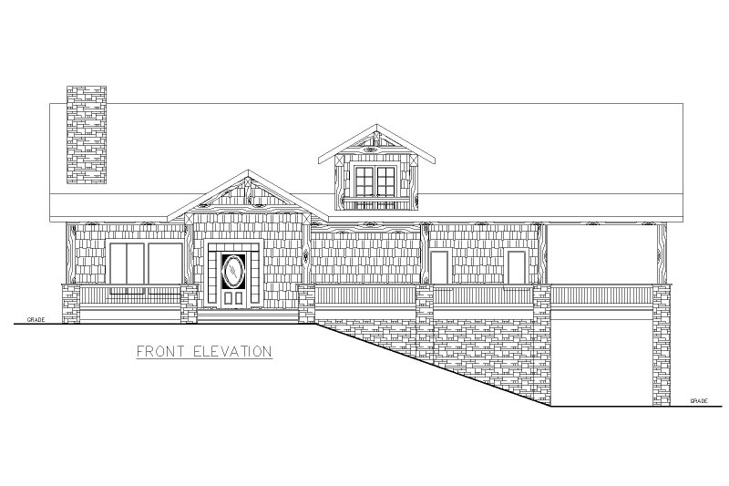 Dream House Plan - Exterior - Front Elevation 5 for Cabin House Plan #117-1046 - 3 bed, 3.5 bath