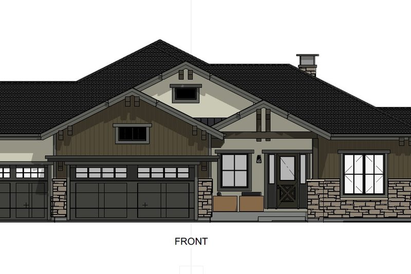 House Blueprint - Exterior - Front Elevation 5 for Farmhouse House Plan #1069-40 - 3 bed, 2.5 bath