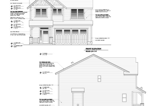 Exterior - Other Elevation for Craftsman House Plan #53-741 - 4 bed, 2.5 bath