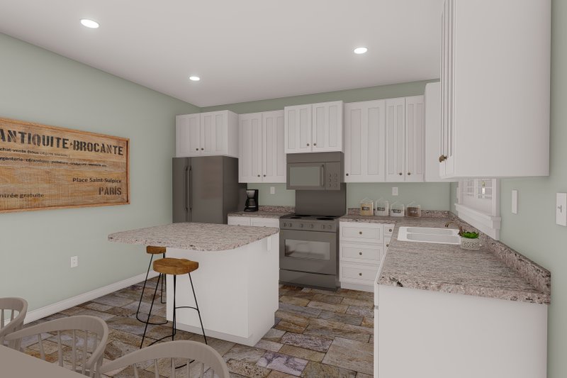 Architectural House Design - Interior - Kitchen for Ranch House Plan #1060-103 - 3 bed, 2 bath