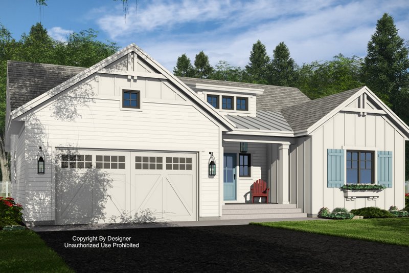 House Design - Exterior - Front Elevation 4 for Farmhouse House Plan #51-1395 - 3 bed, 2.5 bath