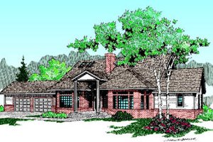 Traditional Exterior - Front Elevation Plan #60-195