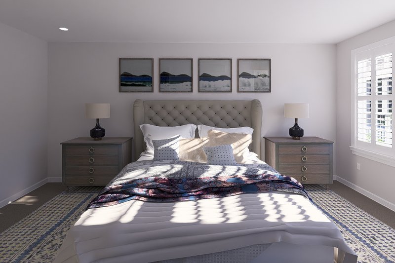Architectural House Design - Interior - Master Bedroom 1 for Craftsman House Plan #1060-354 - 2 bed, 2 bath