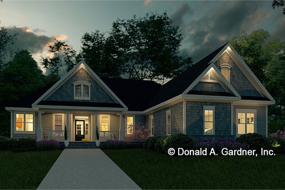 Exterior - Front Elevation 3 for Craftsman House Plan #929-1058 - 3 bed, 3 bath