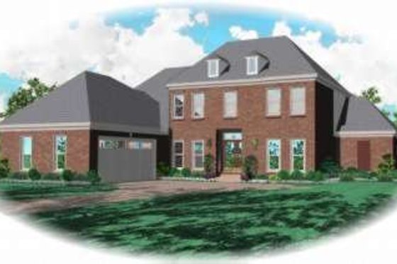 Exterior - Front Elevation for European House Plan #81-1149 - 3 bed, 3 bath