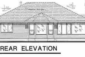 Exterior - Rear Elevation for Traditional House Plan #18-1028 - 3 bed, 2 bath