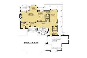 Floor Plan - Main Floor for Victorian House Plan #1066-55 - 5 bed, 4 bath