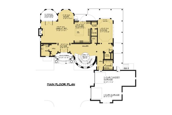 Floor Plan - Main Floor for Victorian House Plan #1066-55 - 5 bed, 4 bath