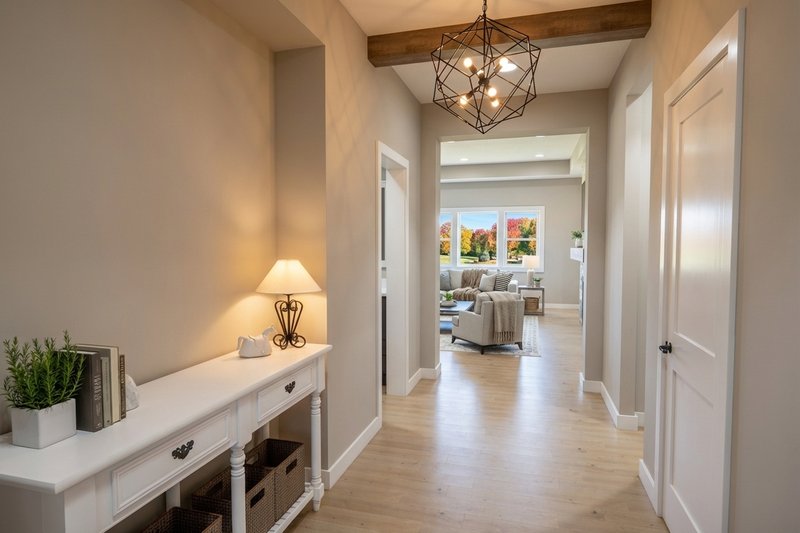 Dream House Plan - Interior - Entry for Ranch House Plan #51-1583 - 3 bed, 2.5 bath