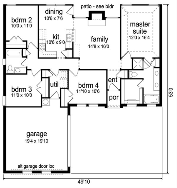 Dream House Plan - Traditional Floor Plan - Main Floor Plan #84-547