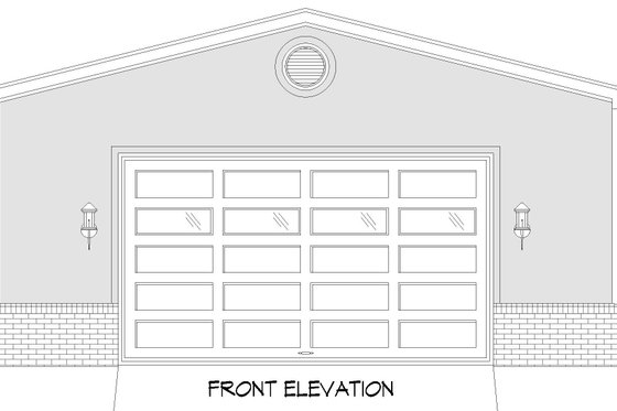 Exterior - Front Elevation 3 for Contemporary House Plan #932-928, 0 bath