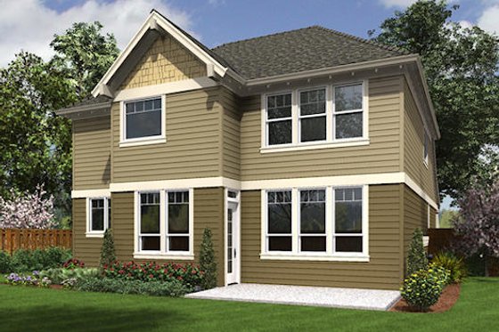 Exterior - Rear Elevation for Craftsman House Plan #48-514 - 3 bed, 2.5 bath