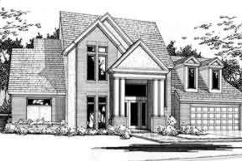 Home Plan - Traditional Exterior - Front Elevation Plan #120-107