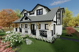 Exterior - Front Elevation 5 for Farmhouse House Plan #1101-14 - 3 bed, 3 bath