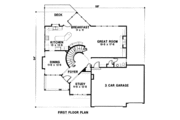 European Style House Plan - 4 Beds 4 Baths 2993 Sq/Ft Plan #67-151 