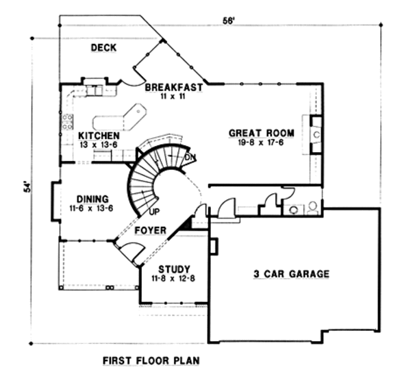 European Floor Plan - Main Floor Plan #67-151