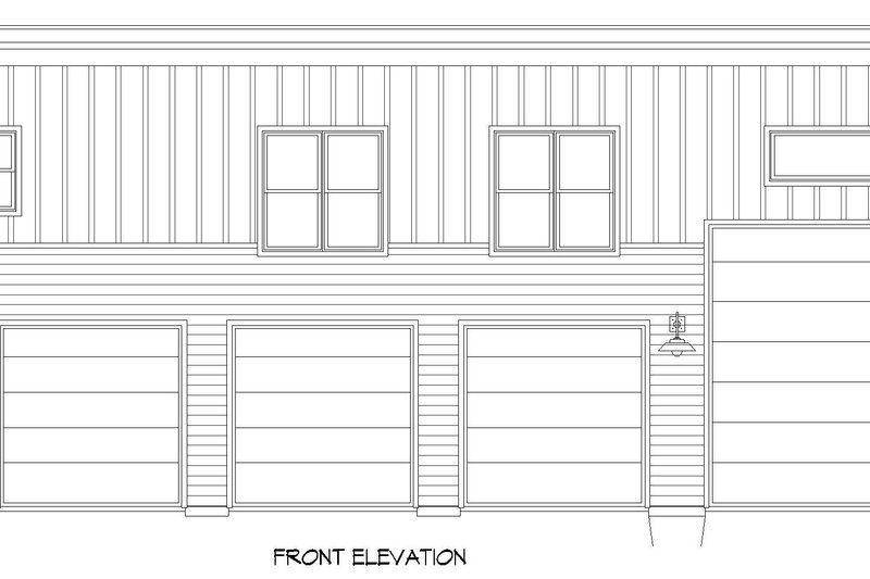 House Blueprint - Exterior - Front Elevation 3 for Modern House Plan #932-754 - 3 bed, 1 bath
