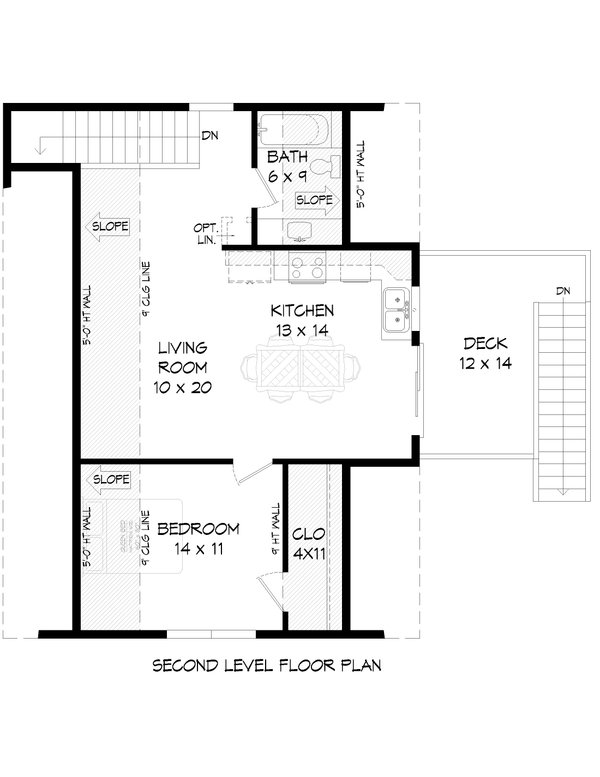 Cabin Floor Plan - Upper Floor Plan #932-768