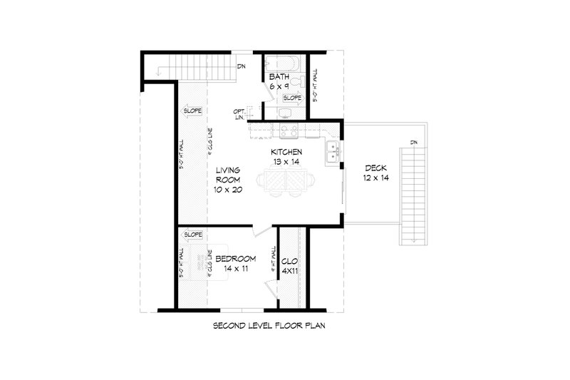 Dream House Plan - Floor Plan - Upper Floor for Cabin House Plan #932-768 - 1 bed, 1 bath