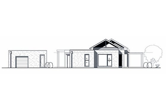 Exterior - Other Elevation 1 for Modern House Plan #496-4 - 4 bed, 2 bath