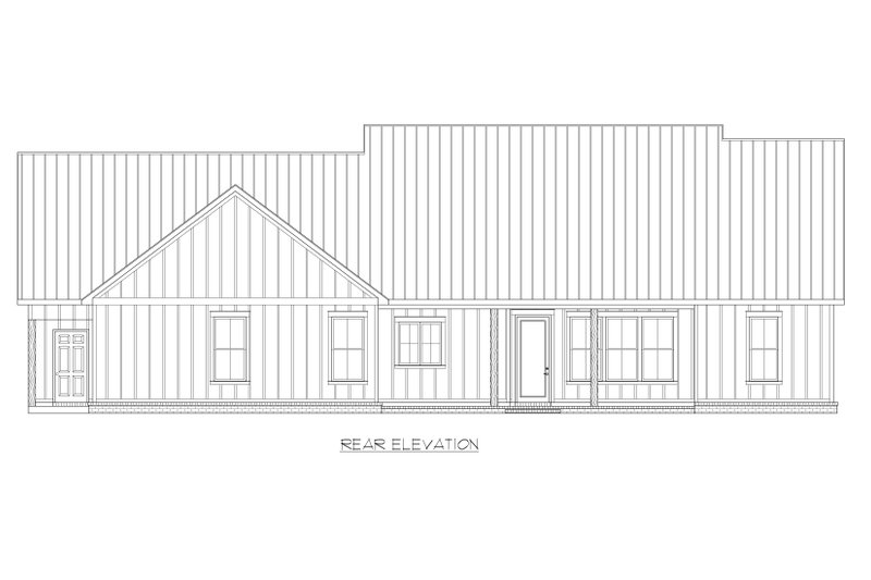 House Blueprint - Exterior - Rear Elevation for Farmhouse House Plan #1074-124 - 3 bed, 3.5 bath