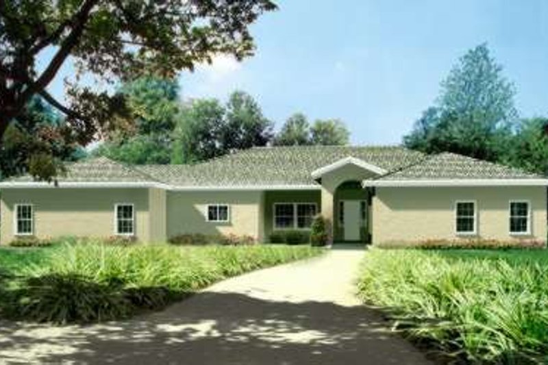 Dream House Plan - Adobe / Southwestern Exterior - Front Elevation Plan #1-624