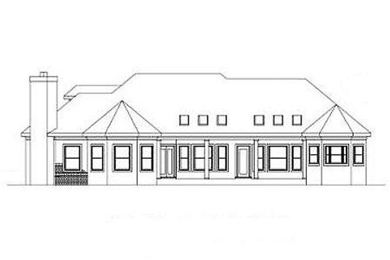Dream House Plan - Traditional style home, rear elevation