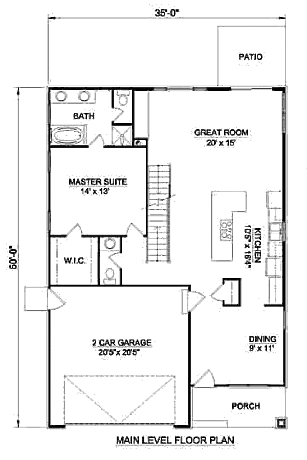 Bungalow Floor Plan - Main Floor Plan #116-254