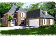 European Style House Plan - 4 Beds 3 Baths 2651 Sq/Ft Plan #15-287 