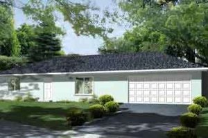 Ranch Exterior - Front Elevation Plan #1-1263
