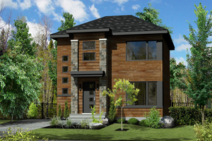 Contemporary Exterior - Front Elevation Plan #25-4293