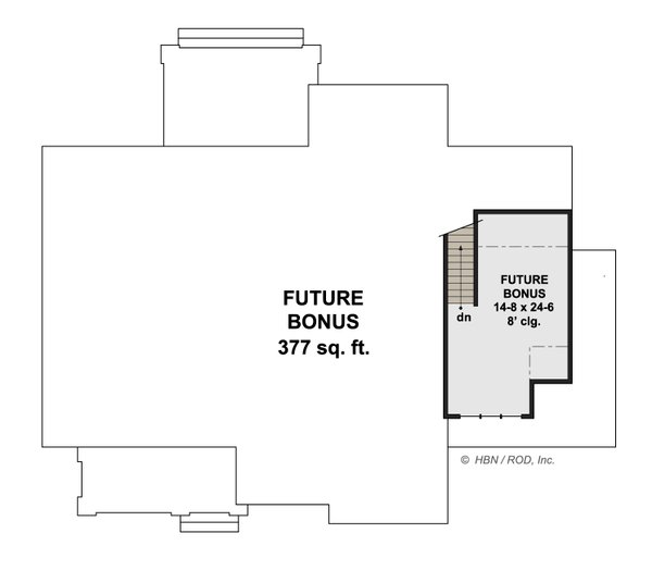 Farmhouse Floor Plan - Upper Floor Plan #51-1246