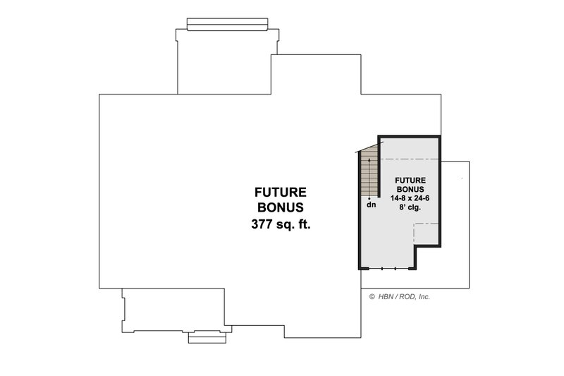 Home Plan - Floor Plan - Upper Floor for Farmhouse House Plan #51-1246 - 3 bed, 2 bath