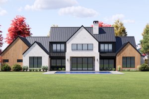 Exterior - Rear Elevation for Modern House Plan #1096-161 - 4 bed, 4.5 bath