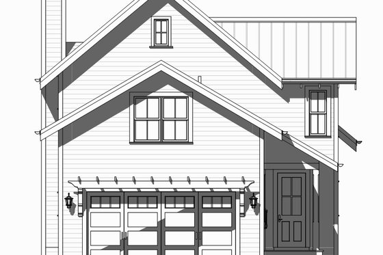 Exterior - Rear Elevation for Beach House Plan #901-131 - 3 bed, 2.5 bath