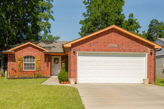 Exterior - Front Elevation for Ranch House Plan #65-264 - 3 bed, 2 bath