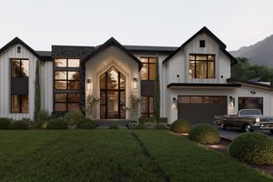 House Design - Exterior - Front Elevation for Cabin House Plan #1066-314 - 4 bed, 4.5 bath