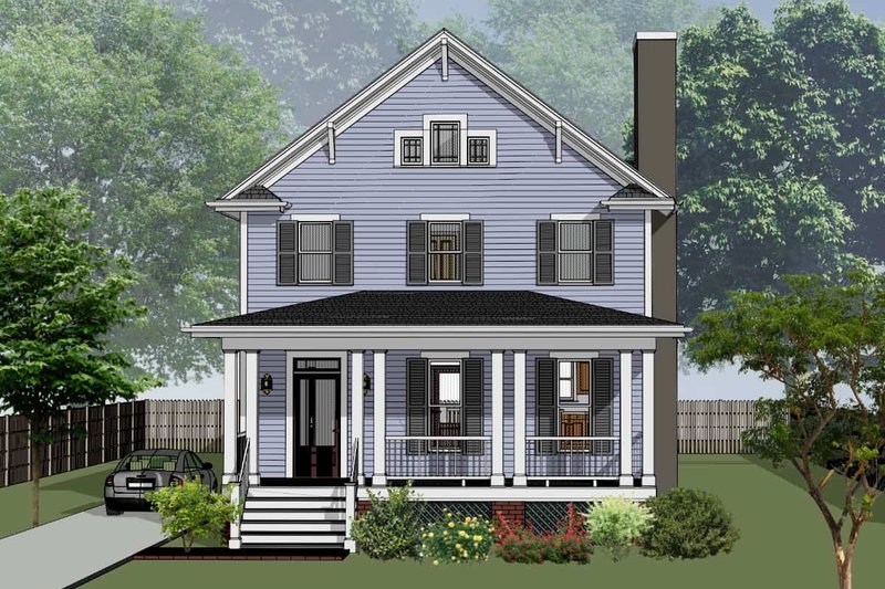 Home Plan - Country Exterior - Front Elevation Plan #79-263