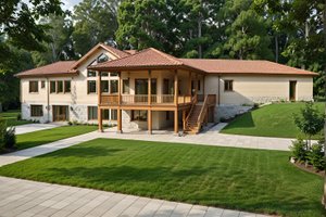 Modern Exterior - Front Elevation Plan #117-428