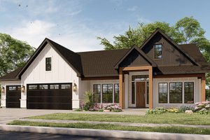 Home Plan - Farmhouse Exterior - Front Elevation Plan #1073-54