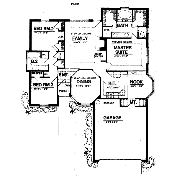 Traditional Floor Plan - Main Floor Plan #40-291