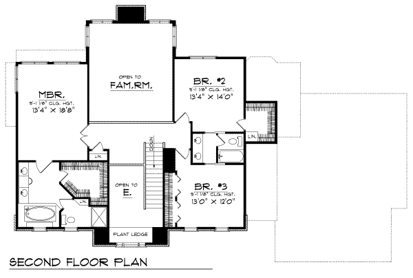 Modern Floor Plan - Upper Floor Plan #70-475