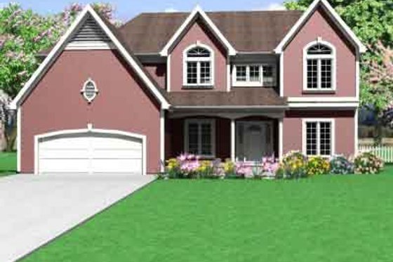 Exterior - Front Elevation for Traditional House Plan #6-103 - 4 bed, 2.5 bath