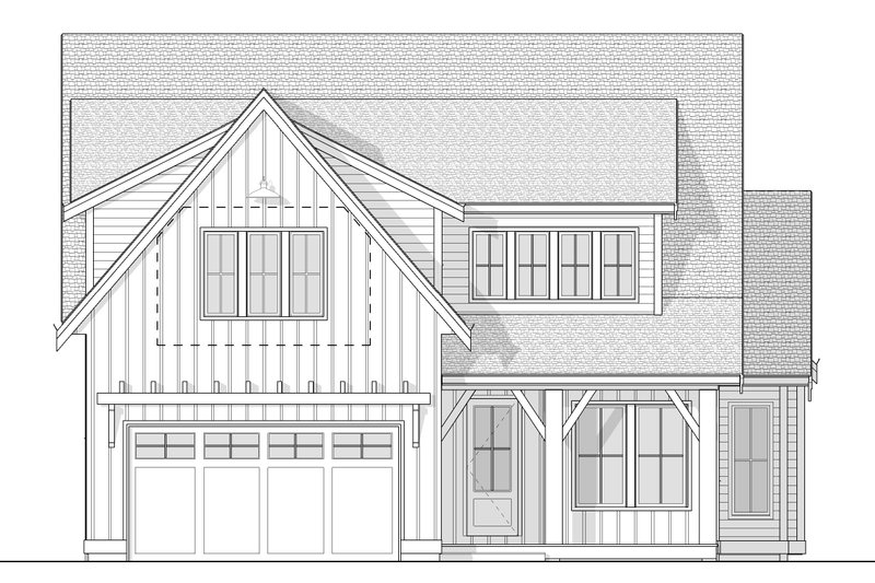 Home Plan - Exterior - Front Elevation 3 for Farmhouse House Plan #1114-81 - 4 bed, 3.5 bath