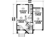 European Style House Plan - 2 Beds 1 Baths 1348 Sq/Ft Plan #25-4845 