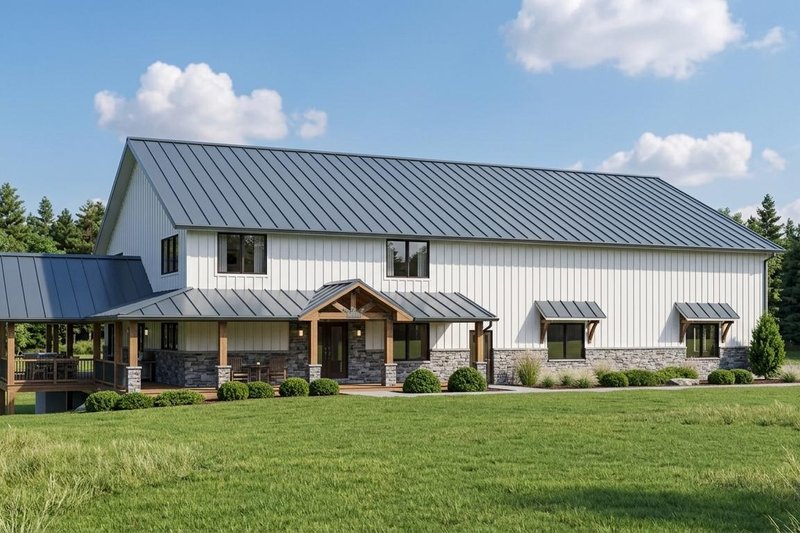 House Design - Exterior - Front Elevation 2 for Barndominium House Plan #1064-263 - 3 bed, 2.5 bath